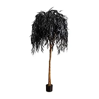 Nearly Natural 6ft Halloween Black Willow Artificial Tree