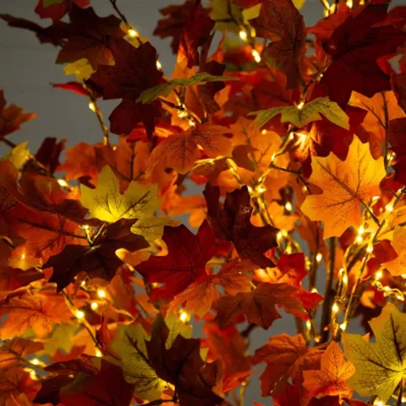 Nearly Natural 6ft Pre-Lit Autumn Maple Artificial Tree