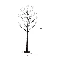 Nearly Natural 6ft Pre-Lit Halloween Twig Lighted Indoor Artificial Tree