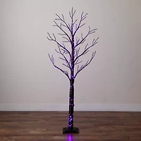 Nearly Natural 6ft Pre-Lit Halloween Twig Lighted Indoor Artificial Tree