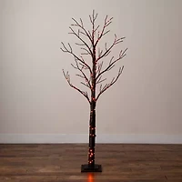 Nearly Natural 6ft Pre-Lit Halloween Twig Lighted Indoor Artificial Tree