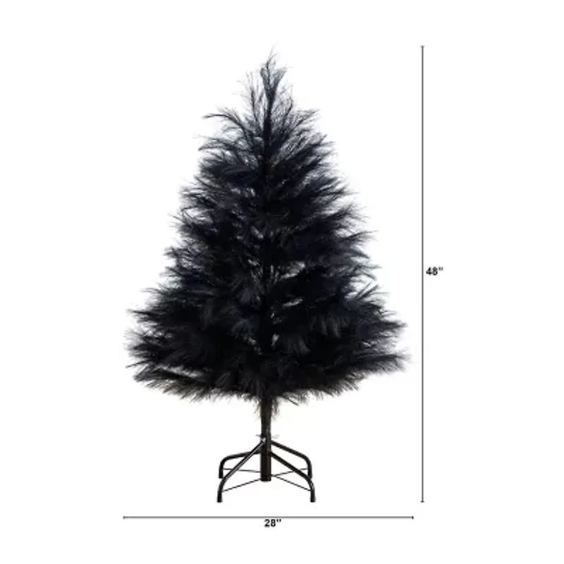 Nearly Natural Halloween Pampas Artificial Tree