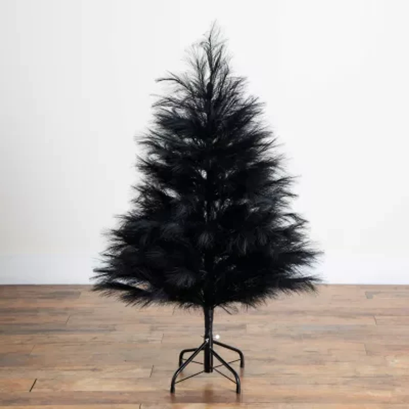 Nearly Natural Halloween Pampas Artificial Tree