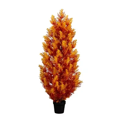 Nearly Natural 4ft Uv Resistant Autumn Cedar Indoor Outdoor Artificial Tree