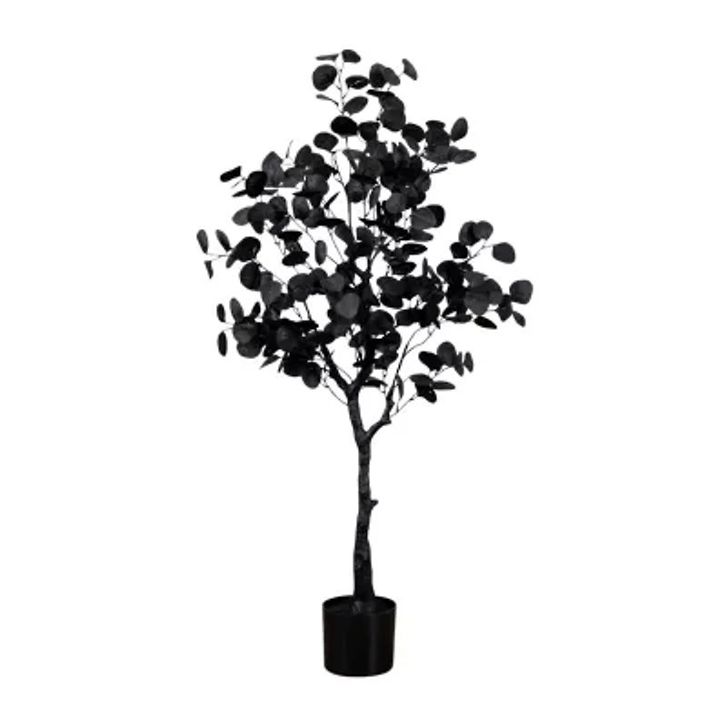 Nearly Natural 4ft Halloween Eucalyptus Artificial Tree