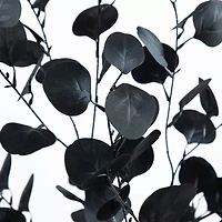 Nearly Natural 6ft Halloween Black Eucalyptus Artificial Tree