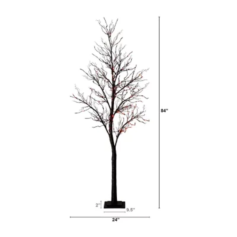 Nearly Natural 7ft Pre-Lit Halloween Twig Artificial Tree