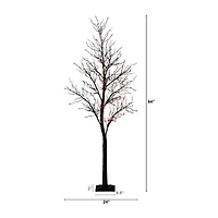 Nearly Natural 7ft Pre-Lit Halloween Twig Artificial Tree