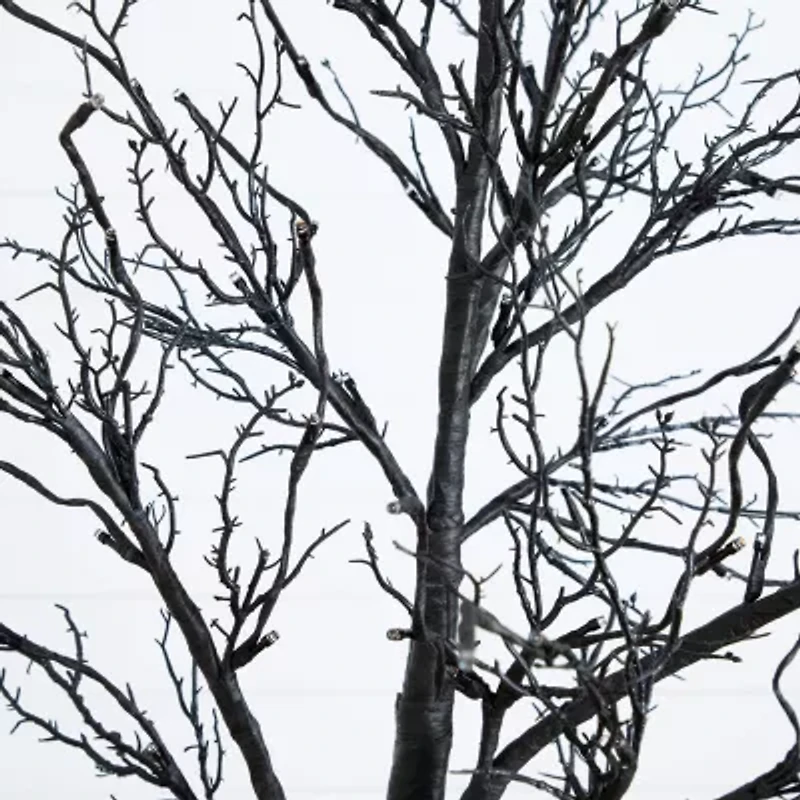 Nearly Natural 7ft Pre-Lit Halloween Twig Artificial Tree