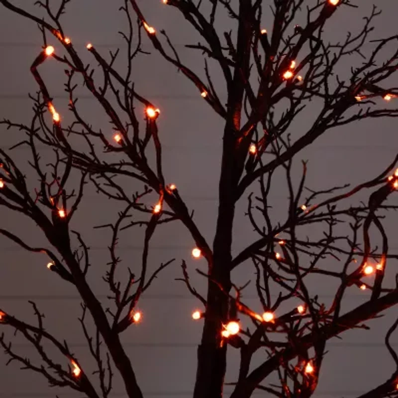 Nearly Natural 7ft Pre-Lit Halloween Twig Artificial Tree
