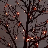 Nearly Natural 7ft Pre-Lit Halloween Twig Artificial Tree