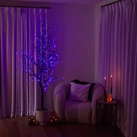 Nearly Natural 7ft Pre-Lit Halloween Twig Artificial Tree
