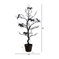 Nearly Natural 3ft Pre-Lit Halloween Twig Artificial Tree