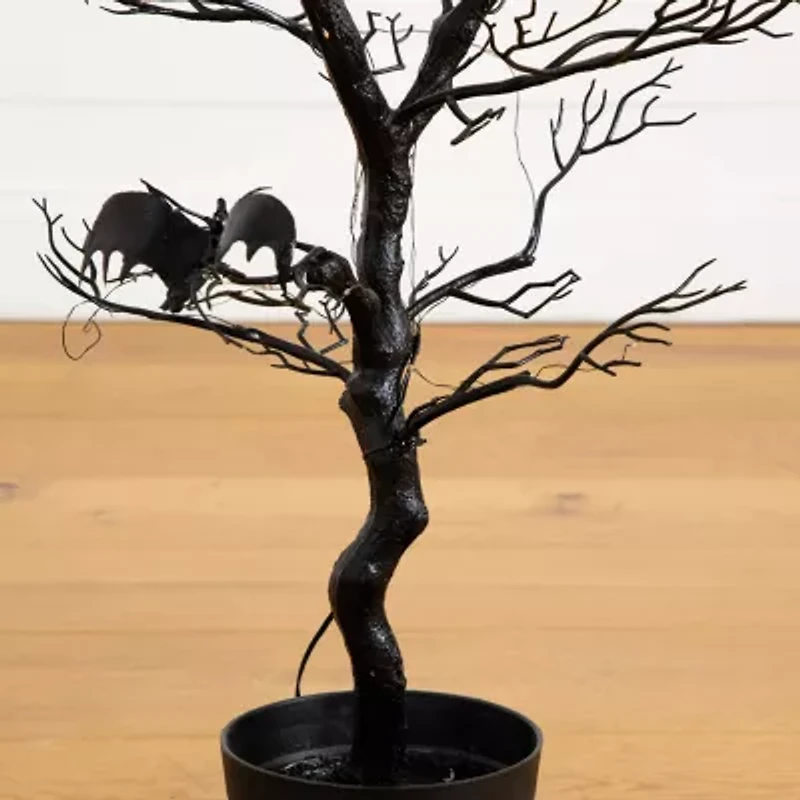 Nearly Natural 3ft Pre-Lit Halloween Twig Artificial Tree