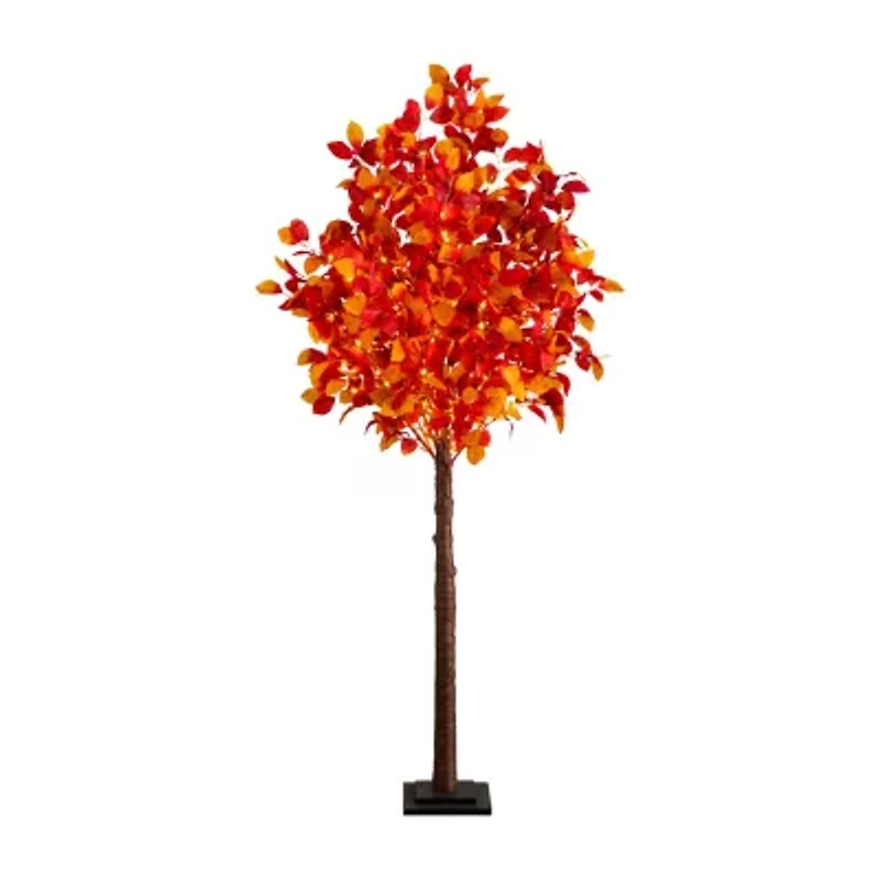 Nearly Natural 6ft Pre-Lit Autumn Artificial Tree