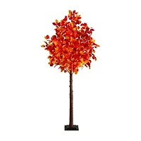 Nearly Natural 6ft Pre-Lit Autumn Artificial Tree