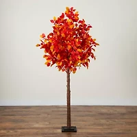 Nearly Natural 6ft Pre-Lit Autumn Artificial Tree