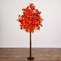 Nearly Natural 6ft Pre-Lit Autumn Artificial Tree
