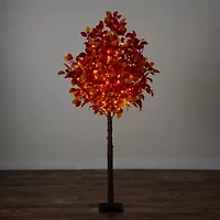 Nearly Natural 6ft Pre-Lit Autumn Artificial Tree