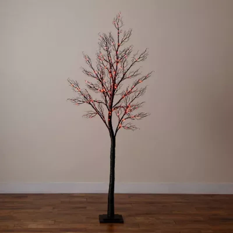 Nearly Natural Pre-Lit Halloween Minimalist Twig Artificial Tree