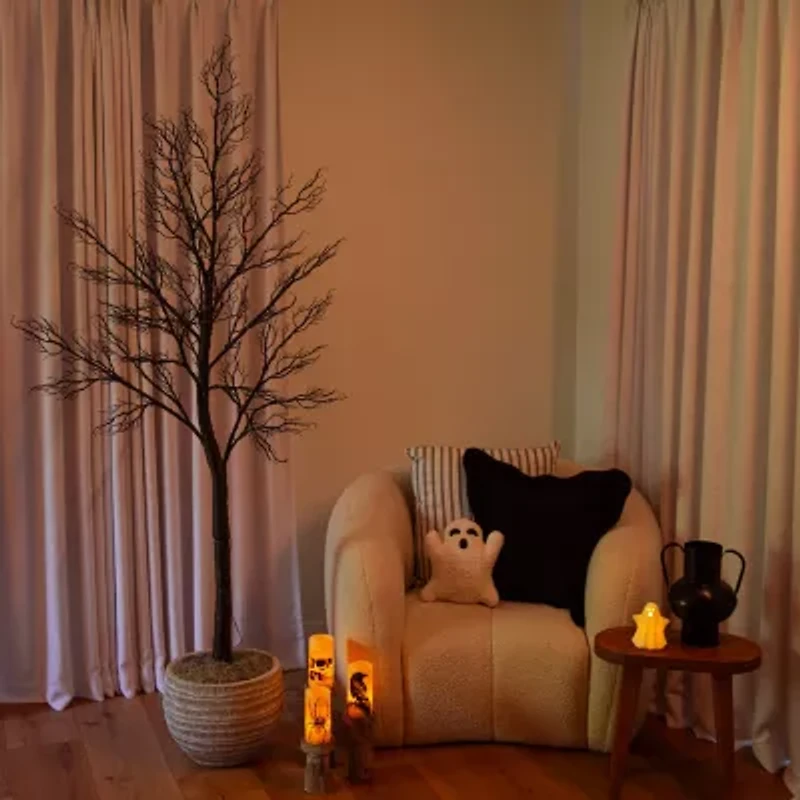 Nearly Natural Pre-Lit Halloween Minimalist Twig Artificial Tree