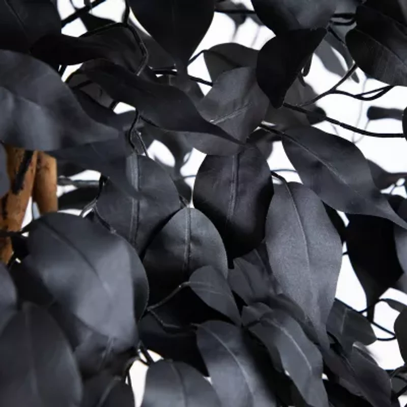 Nearly Natural 7ft Black Ficus Indoor Artificial Tree