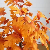 Nearly Natural 5ft Pre-Lit Autumn Maple Artificial Tree