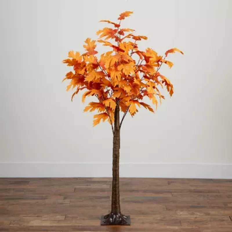 Nearly Natural 5ft Pre-Lit Autumn Maple Artificial Tree