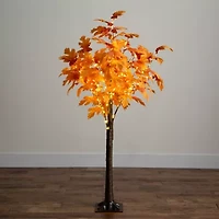 Nearly Natural 5ft Pre-Lit Autumn Maple Artificial Tree
