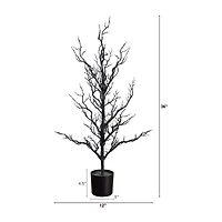 Nearly Natural 3ft Pre-Lit Halloween Twig Artificial Tree