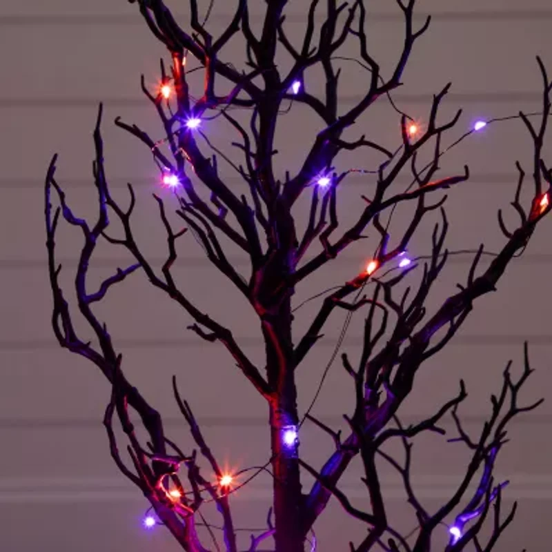 Nearly Natural 3ft Pre-Lit Halloween Twig Artificial Tree