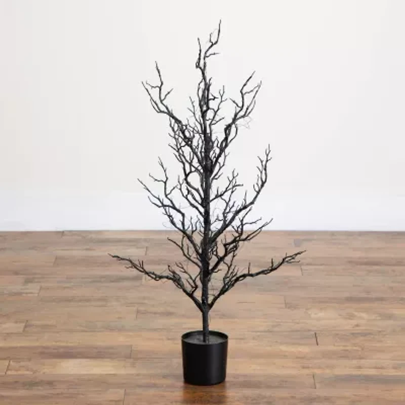 Nearly Natural 3ft Pre-Lit Halloween Twig Artificial Tree