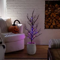 Nearly Natural 3ft Pre-Lit Halloween Twig Artificial Tree