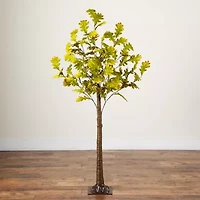 Nearly Natural 6ft Pre-Lit Autumn Oak Artificial Tree