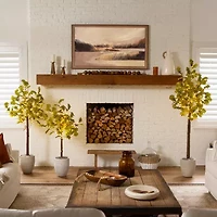Nearly Natural 6ft Pre-Lit Autumn Oak Artificial Tree