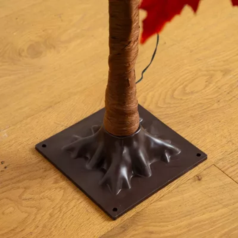 Nearly Natural 4ft Pre-Lit Autumn Weep Maple Artificial Tree