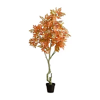 Nearly Natural 7ft Autumn Sumac Fall Artificial Tree