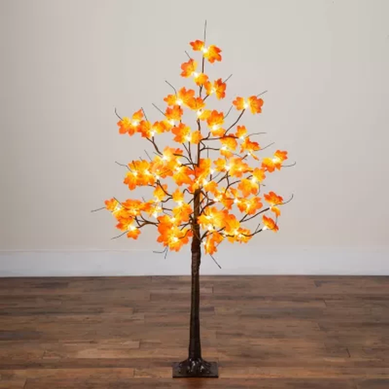 Nearly Natural 4ft Autumn Maple Fall Artificial Tree