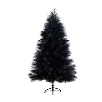 Nearly Natural 6ft Black Pampas Grass Artificial Tree