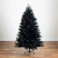 Nearly Natural 6ft Black Pampas Grass Artificial Tree