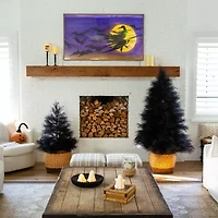 Nearly Natural 6ft Black Pampas Grass Artificial Tree