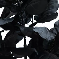 Nearly Natural 4ft Halloween Black Fiddle Leaf Artificial Tree