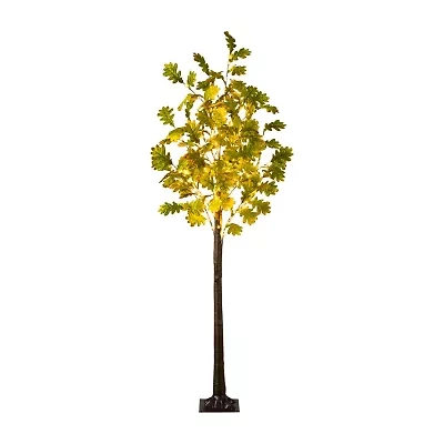 Nearly Natural 5ft Pre-Lit Autumn Oak Artificial Tree