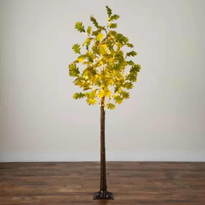Nearly Natural 5ft Pre-Lit Autumn Oak Artificial Tree