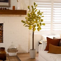 Nearly Natural 5ft Pre-Lit Autumn Oak Artificial Tree