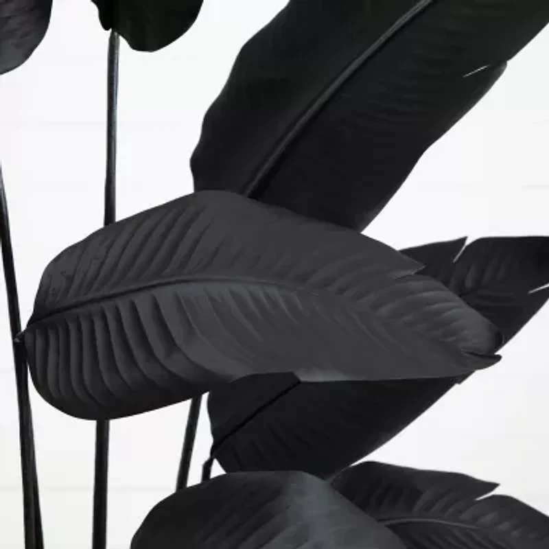 Nearly Natural 6ft Halloween Black Travelers Palm Artificial Tree