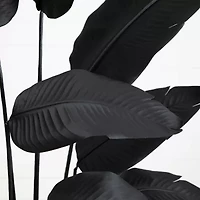 Nearly Natural 6ft Halloween Black Travelers Palm Artificial Tree