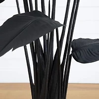 Nearly Natural 6ft Halloween Black Travelers Palm Artificial Tree