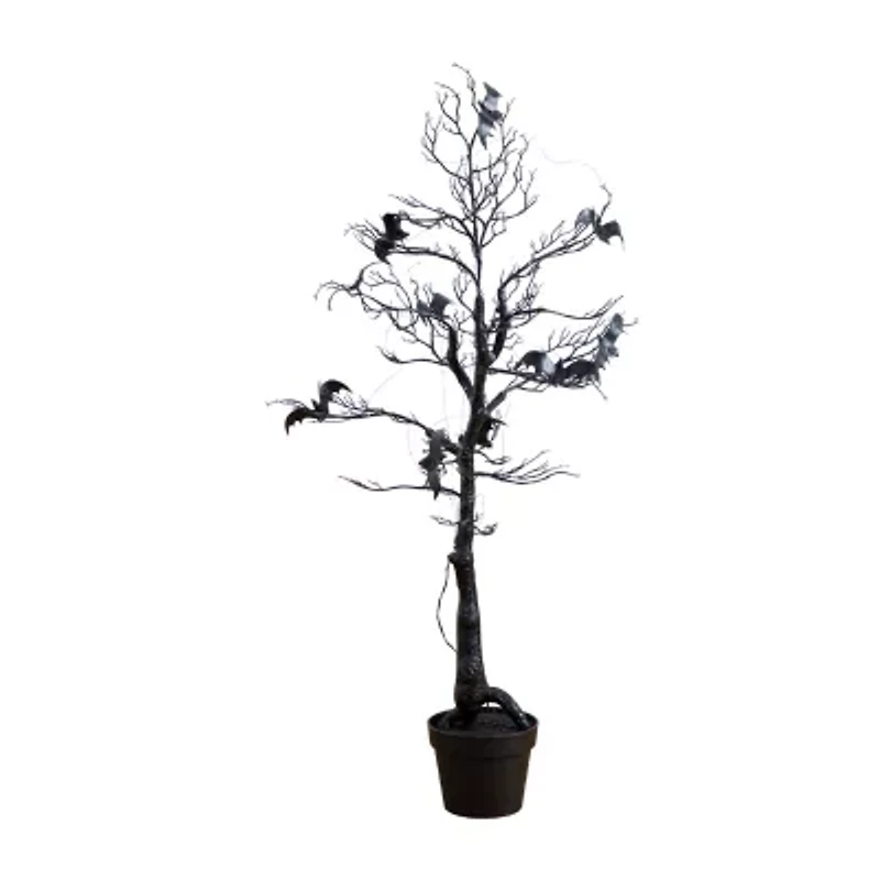 Nearly Natural 4ft Pre-Lit Halloween Twig Artificial Tree