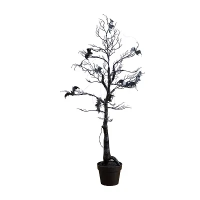 Nearly Natural 4ft Pre-Lit Halloween Twig Artificial Tree